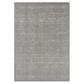 8' x 10' Gray Geometric Area Rug